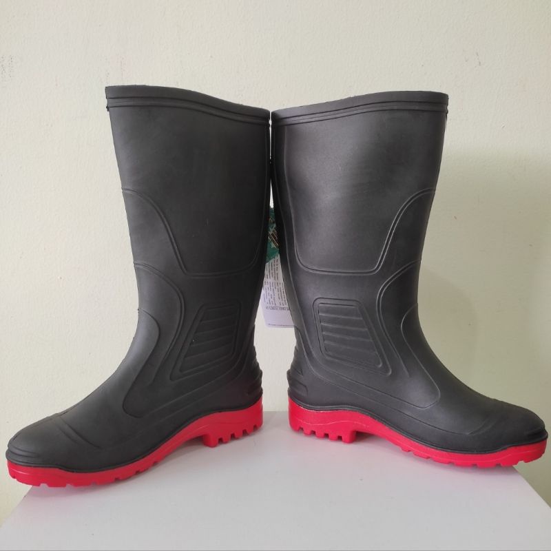 SEPATU BOOT NEW ERA HITAM MERAH APD Kontruksi Proyek / sepatu boots new era tinggi sol merah