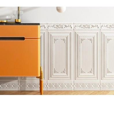 TERLARIS BRANDS FESTIVAL Wallpaper Foam 3D Motif WINDOW Jendela Pintu Kayu Jati Putih Kayu Gold Marm