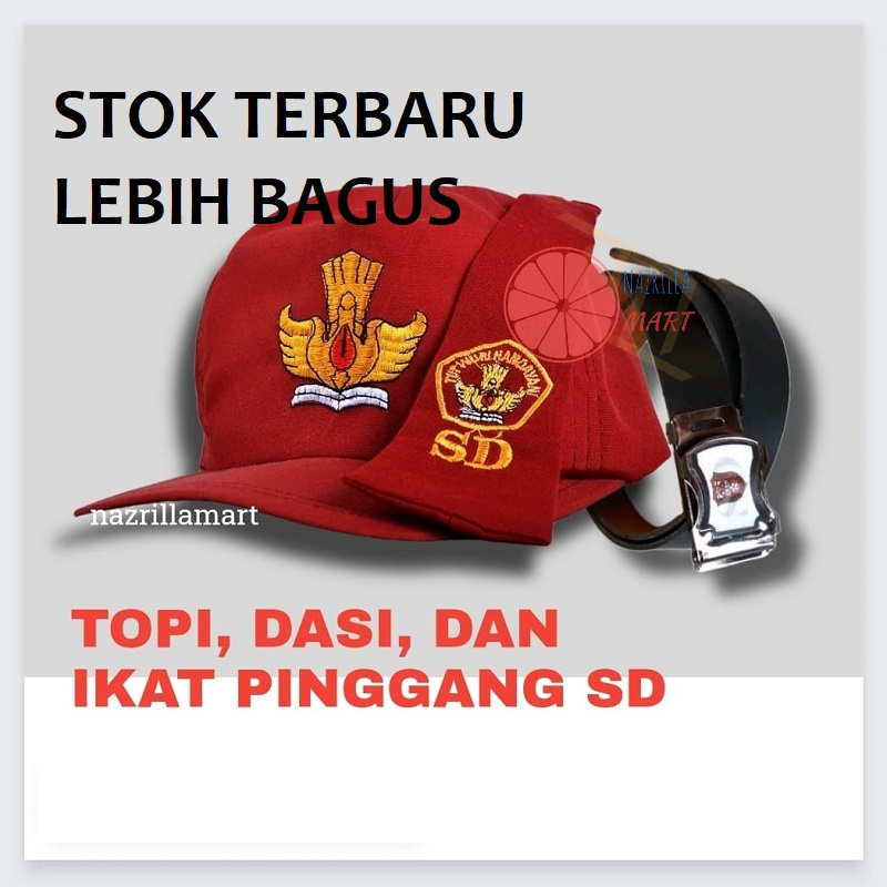 paket Seragam Sekolah SD / ikat pinggang / topi / dasi sd / atribut SD / peralatan sekolah / kaos ka
