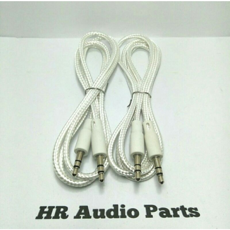 Kabel Aux Audio 3.5mm to 3.5mm ( male to male ) Model Tali Sepatu 70 ~ 100 Cm