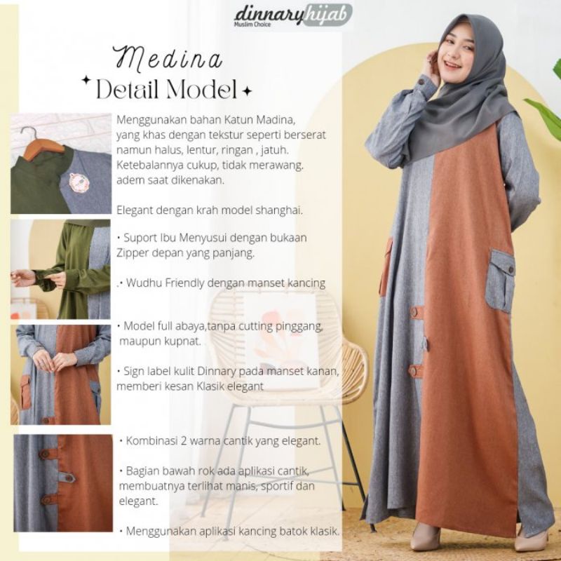 LD 92 - LD 130 || GAMIS MEDINA ORIGINAL || DINNARY HIJAB