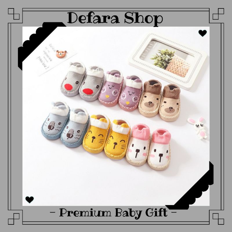 Prewalker Anti Slip Bayi Karakter Animal Cute / Sepatu Kaos Kaki Korea