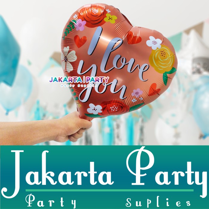 Balon Foil I Love You #5 / Balon Love / Balon Hati / Balon Foil Love