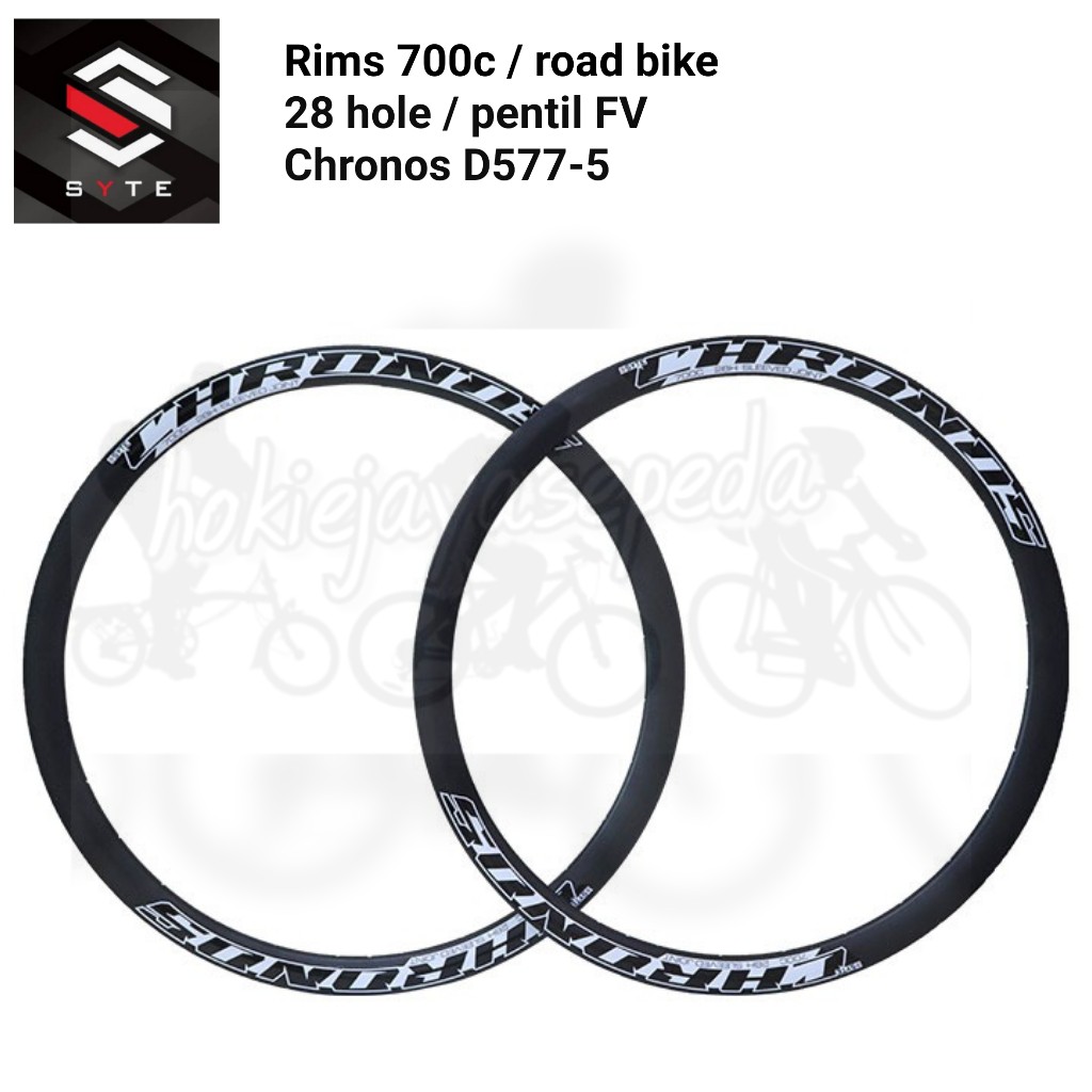 SYTE RIMS 700c D577-5 Velg Sepeda BALAP/FIXIE double walls 28 h FRESTA
