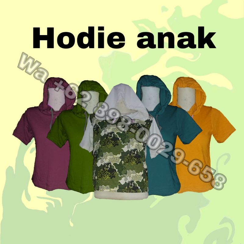 hodie anak tangan pendek