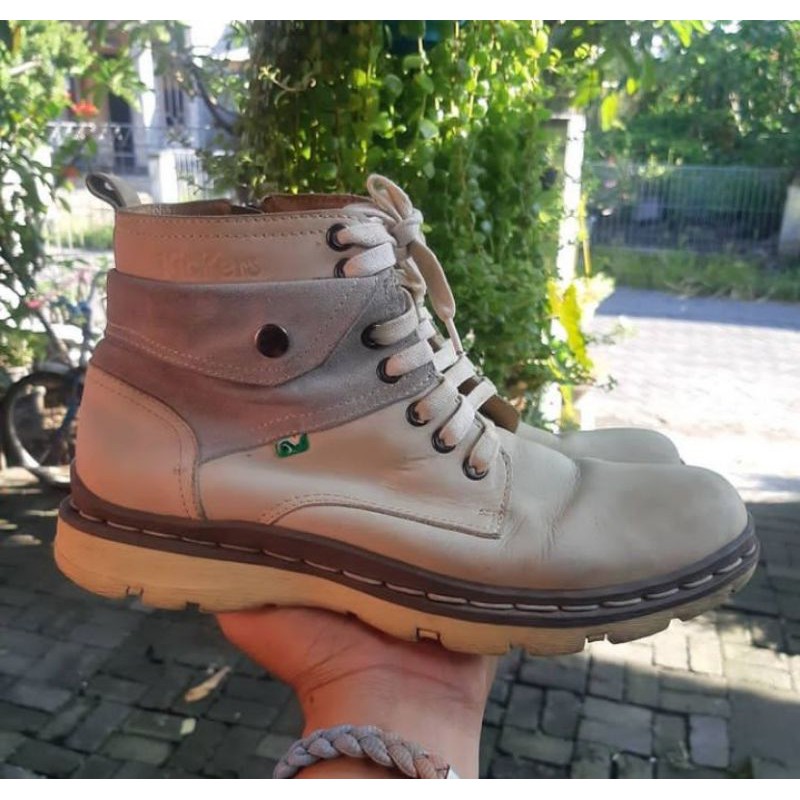 sepatu boots kulit kickers bekas original