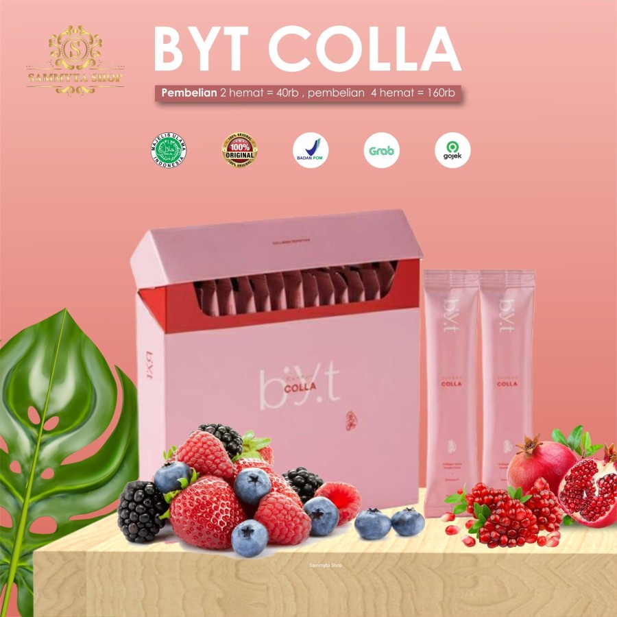 Byt Colla 1 Box 16 Pcs Collagen Beauty Drink / Minuman Kolagen Kecantikan Vitamin Kulit Glowing Sehat Original 100% BPOM Asli