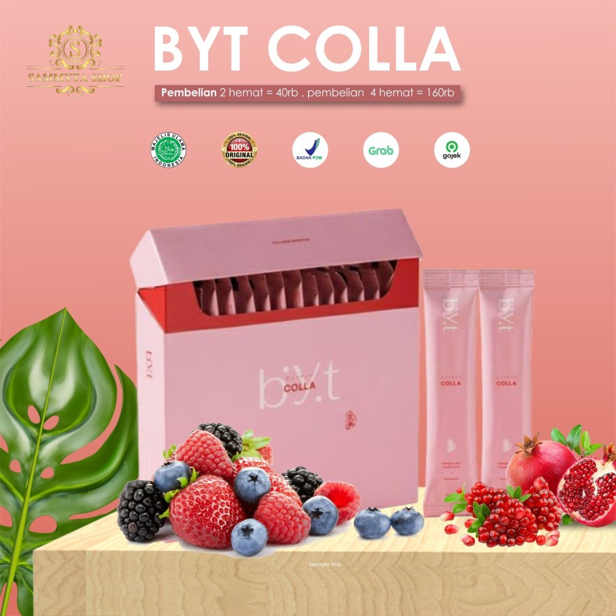 Byt Colla (1 Sachet) Ecer Eceran Sachet Satuan / Collagen Drink by Byoote Group /  Minuman Kolagen Vitamin Kulit Cantik Cerah Glowing dan Sehat / Original 100%