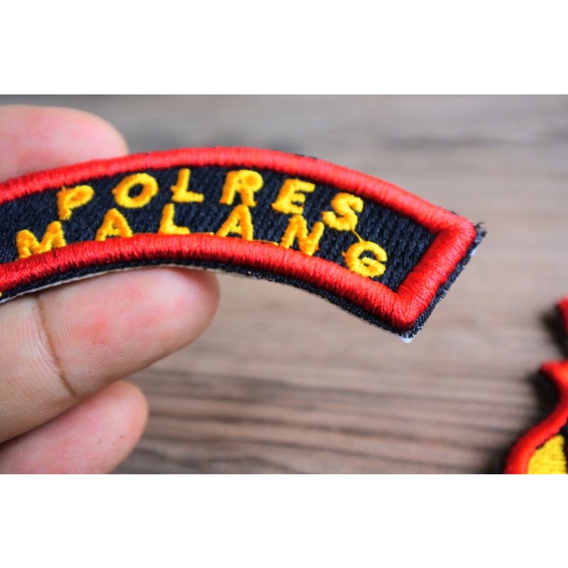 bet bordir polres kota malang timbul 3d