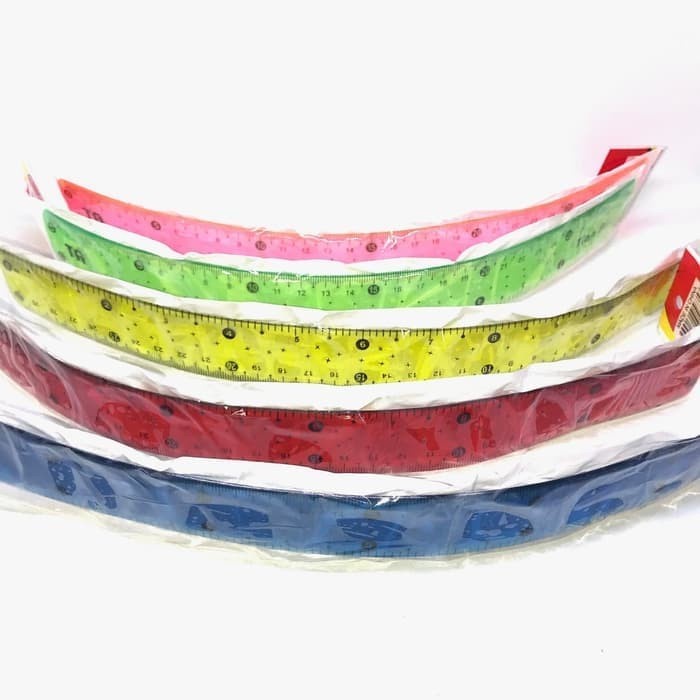

Mantap Penggaris Lentur Fleksibel 30 Cm Garisan Plastik Anti Patah Hot Sale