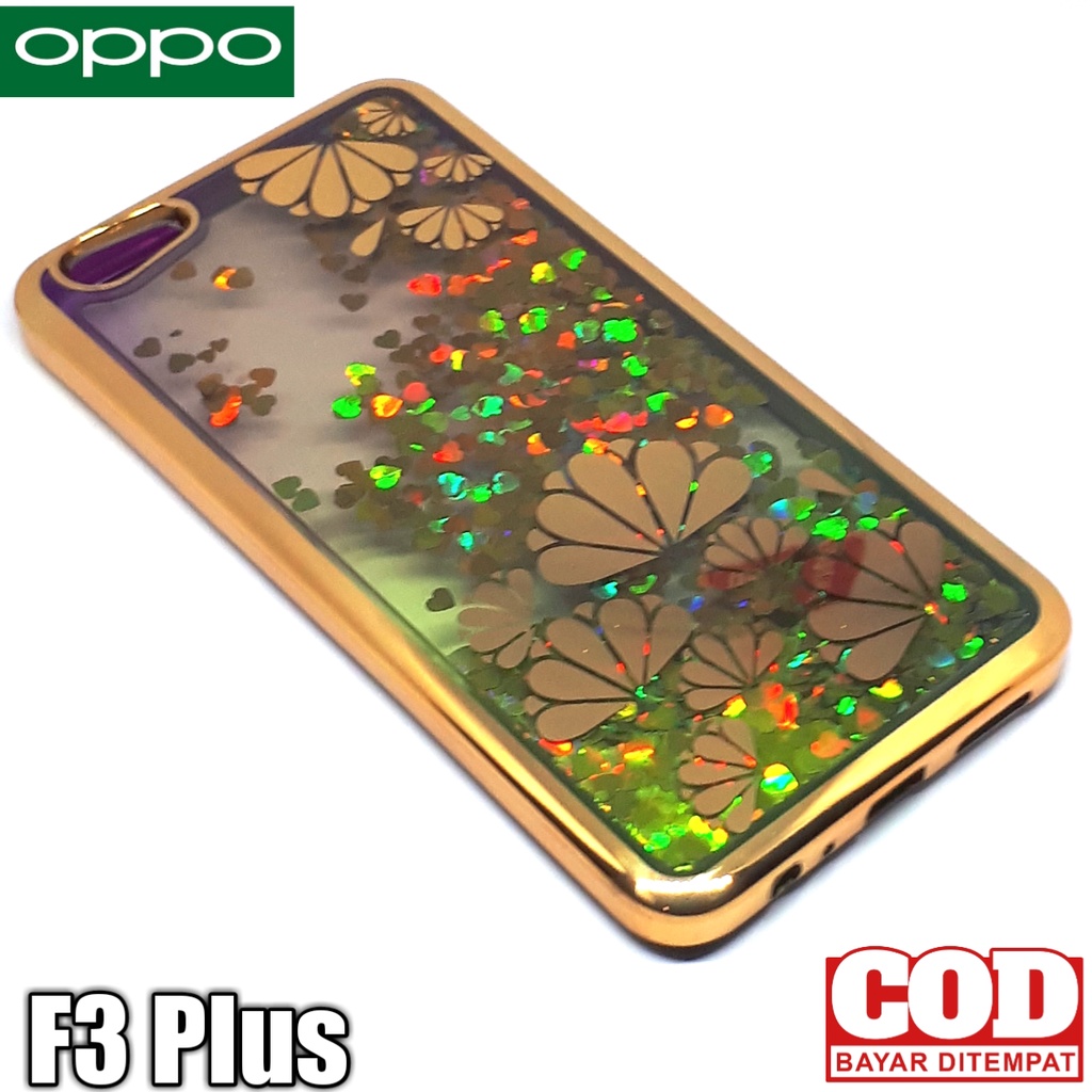 case water gliter shinning chroom for oppo f3 plus