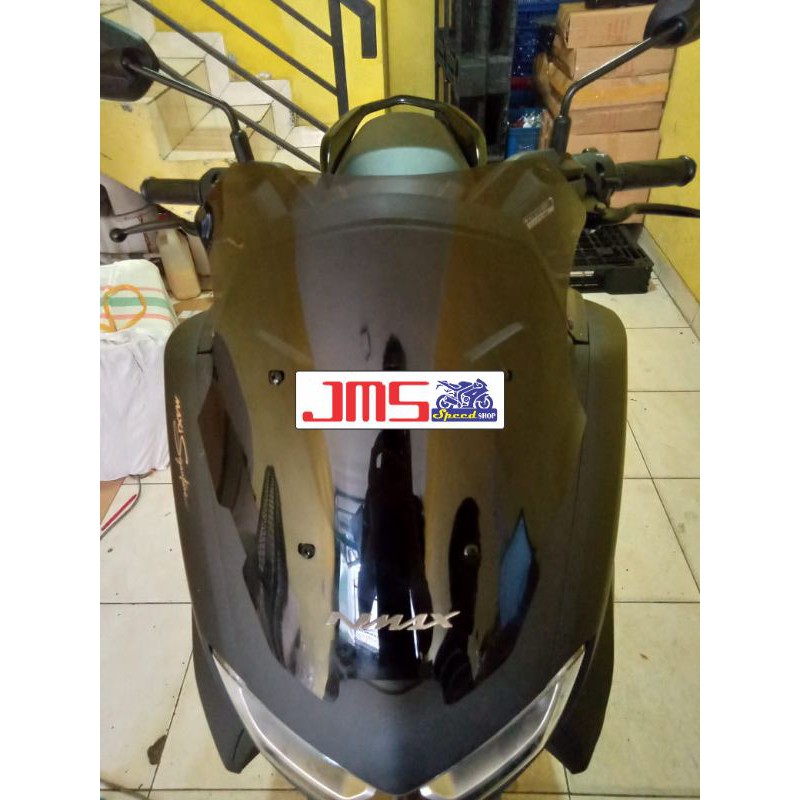 visor winsil kaca depan ocito logo yamaha nmax lama nmax new 2020 tebal 3mm hitam dan bening pnp