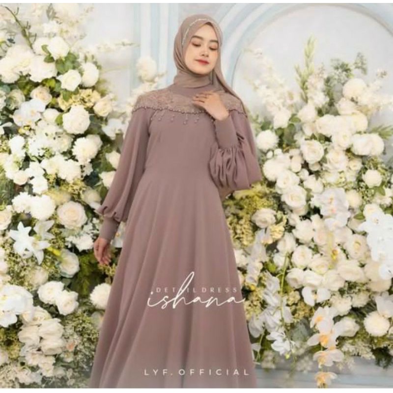 PROMOO !!! (RREADY STOK) GAUN TERBARU 2023 - gaun untuk kondangan lamaran pesta - Glacia dress brukat