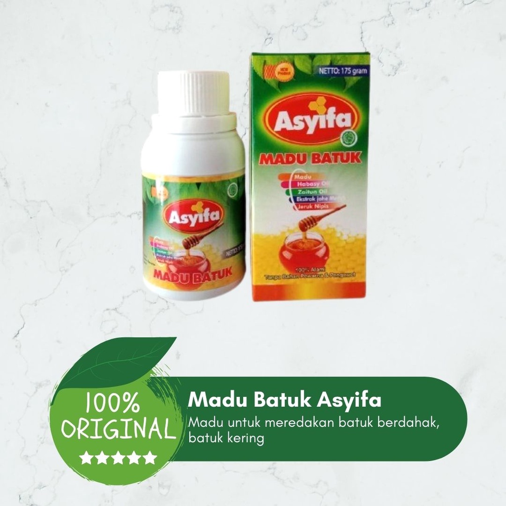 

ORIGINAL Madu Batuk Asyifa 175Gr Madu Herbal Formulasi Batuk
