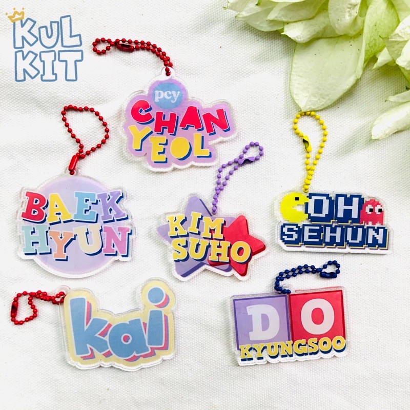 EXO Name Acrylic Keyring (gantungan akrilik EXO) by kulkit✨