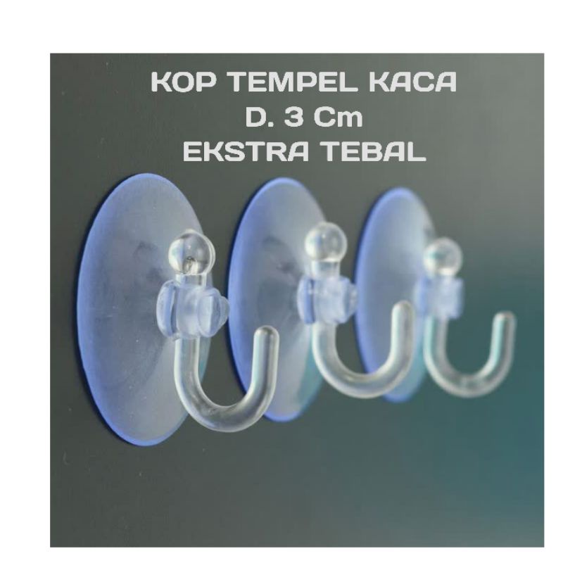 kop tempel etalase 3 Cm silikon tebal 6 pcs