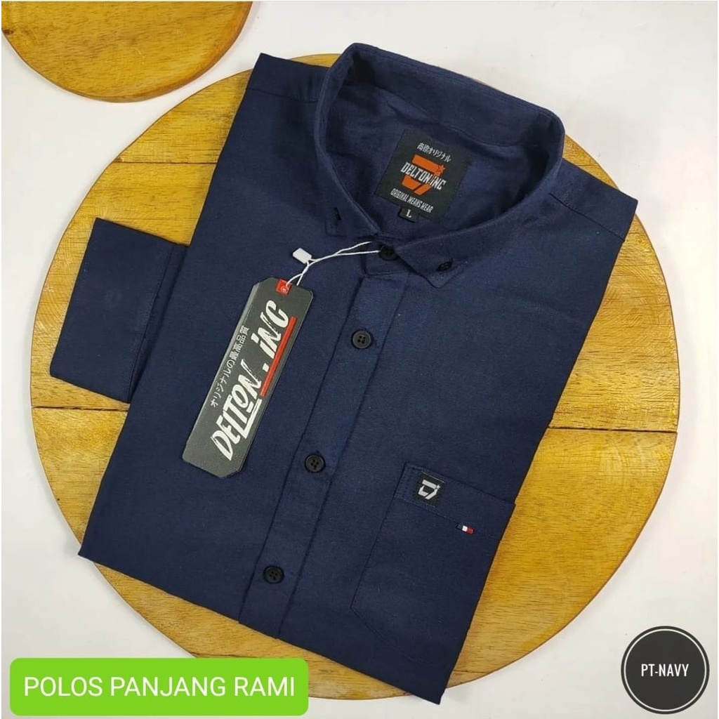 Kemeja Pria Lengan Panjang Polos Model Slimfit - Kemeja Kasual Pria (PT-POLOS1)