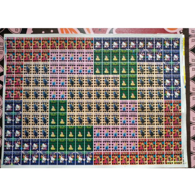 mainan gosok gosokan bom bergambar isi 200 kupon