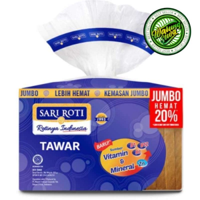 

Sari roti tawar special jumbo 555gr