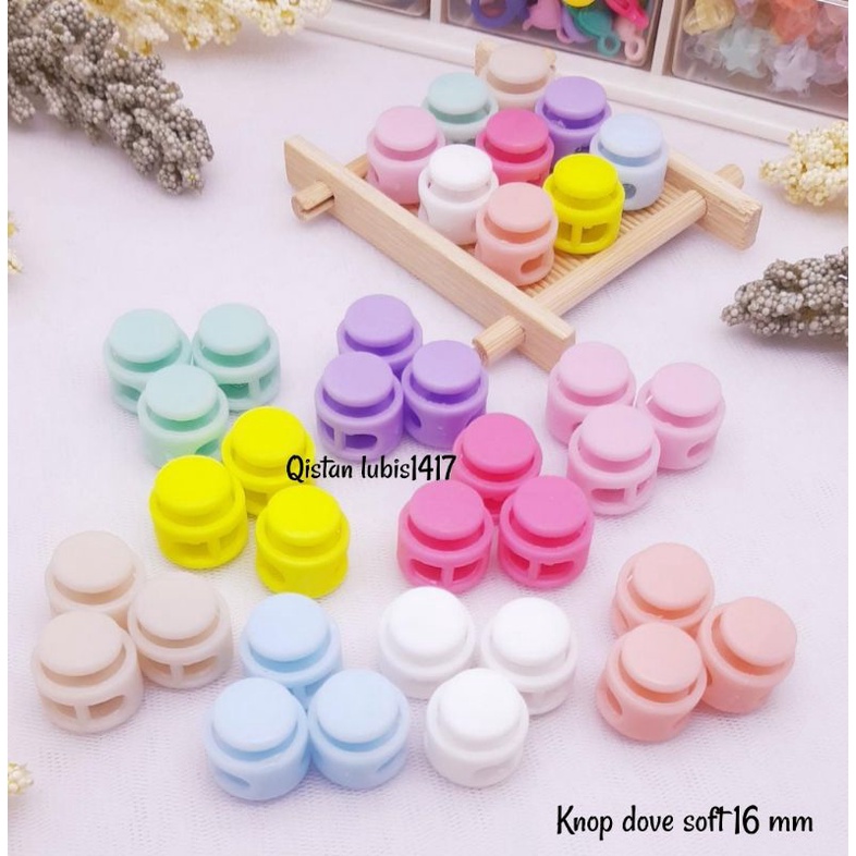 Stoper tali knop dove pastel 14mm 16mm