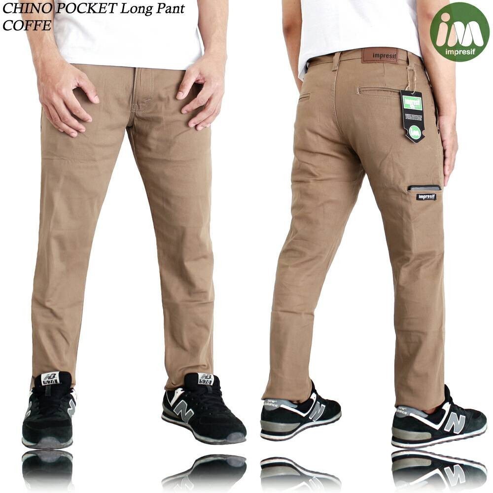 Celana Chino Pocket Long Pant Original Coffe