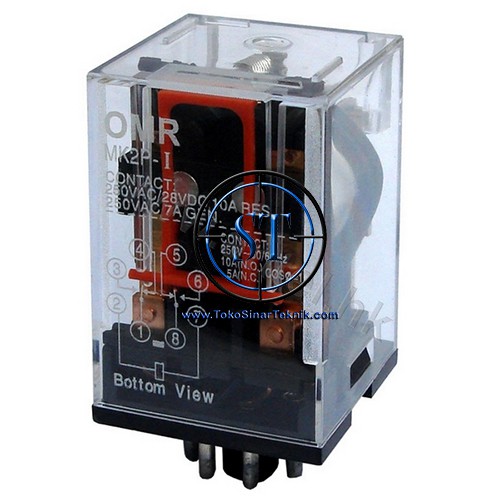 Relay Omron - OMR MK2P MK2P-I 220VAC 8 Pin 8 Kaki 8P Bulat 10A General Purpose Relay