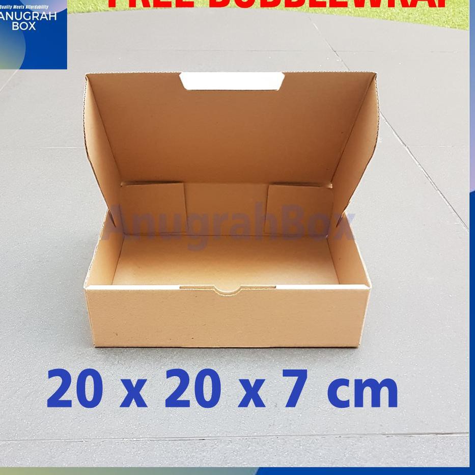 

[Gift] (10 Pcs) Kardus uk.20x20x7 cm Diecut box packing untuk kotak aksesories,kue,dll model box pi