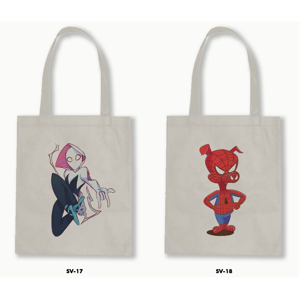 TOTE BAG BLACU - Spider Man Into the Spider Verse 01