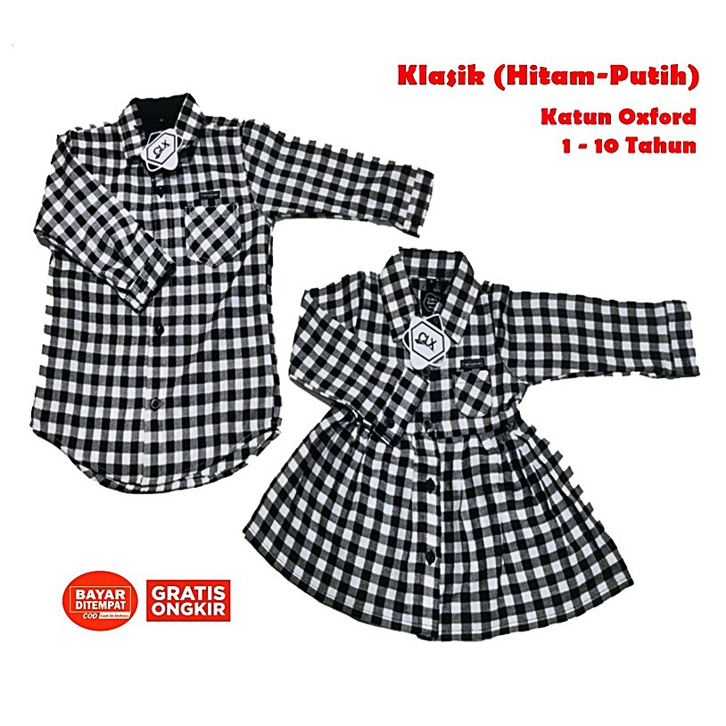 Kemeja Dress Anak Klasik  1-10Thn Katun Oxford Baju Anak Murah Harga Satuan