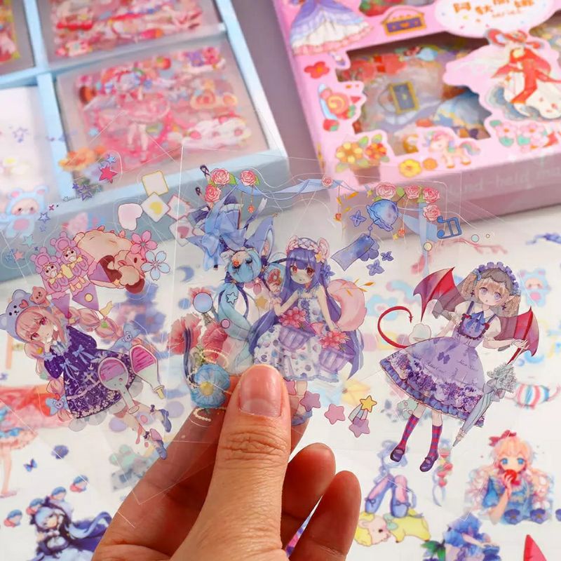 

[FREE GIFT] 1 LEMBAR MOTIF STIKER DEKORASI DIY SCRAPBOOK STICKER DECO DIARY BUKU ALAT TULIS STIKER LUCU WANITA