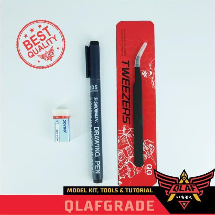 

Best Produk] Gundam Tools Set B ( Pinset / Tweezer , Lining Marker, Penghapus )