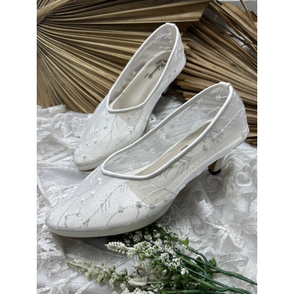 sepatu wanita rafaizoutfut bilqis putih 7cm runcing