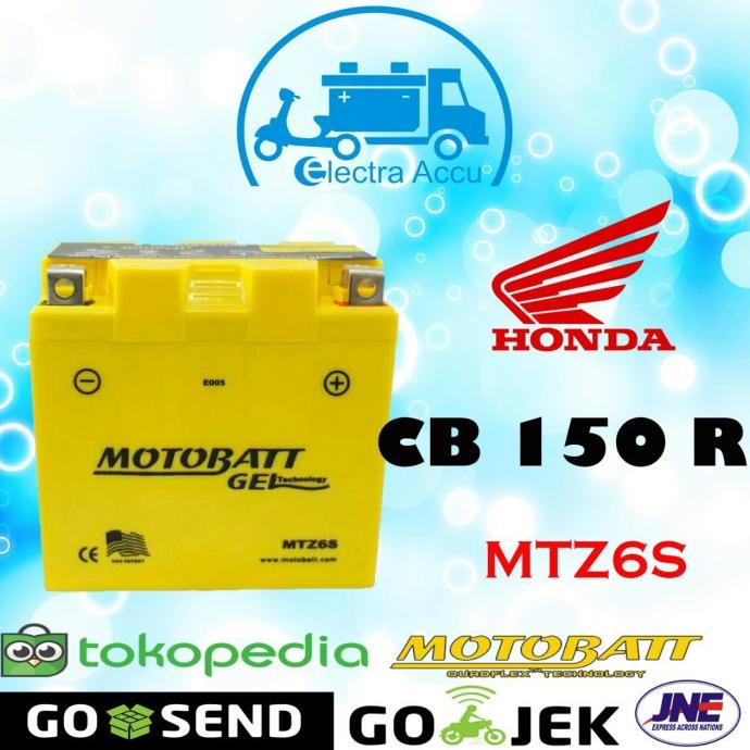 Aki motor honda CB150R motobatt MTZ6S Aki Gel