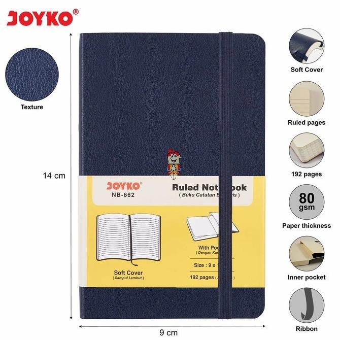 

{{{{}}] Ruled Notebook Diary Agenda Buku Catatan Bergaris Joyko NB-662 192 hal