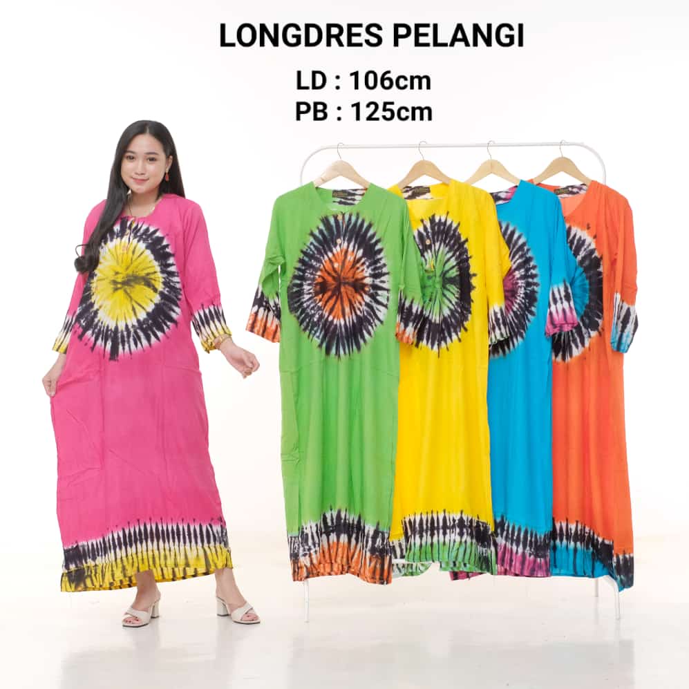 Longdres Batik - Longdres Pelangi - Longdres Motif Matahari - Longdres Karetan - Longdres Busui