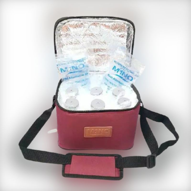 TERMURAH Cooler bag asi asip + 2 ice gel mino + 6 botol asi s1