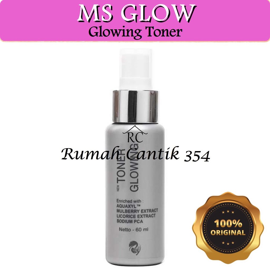 MS Glow Toner Glowing Rumah Cantik 354 Toner Perawatan Wajah Mencerahkan Serta Membersihkan Kulit Wajah