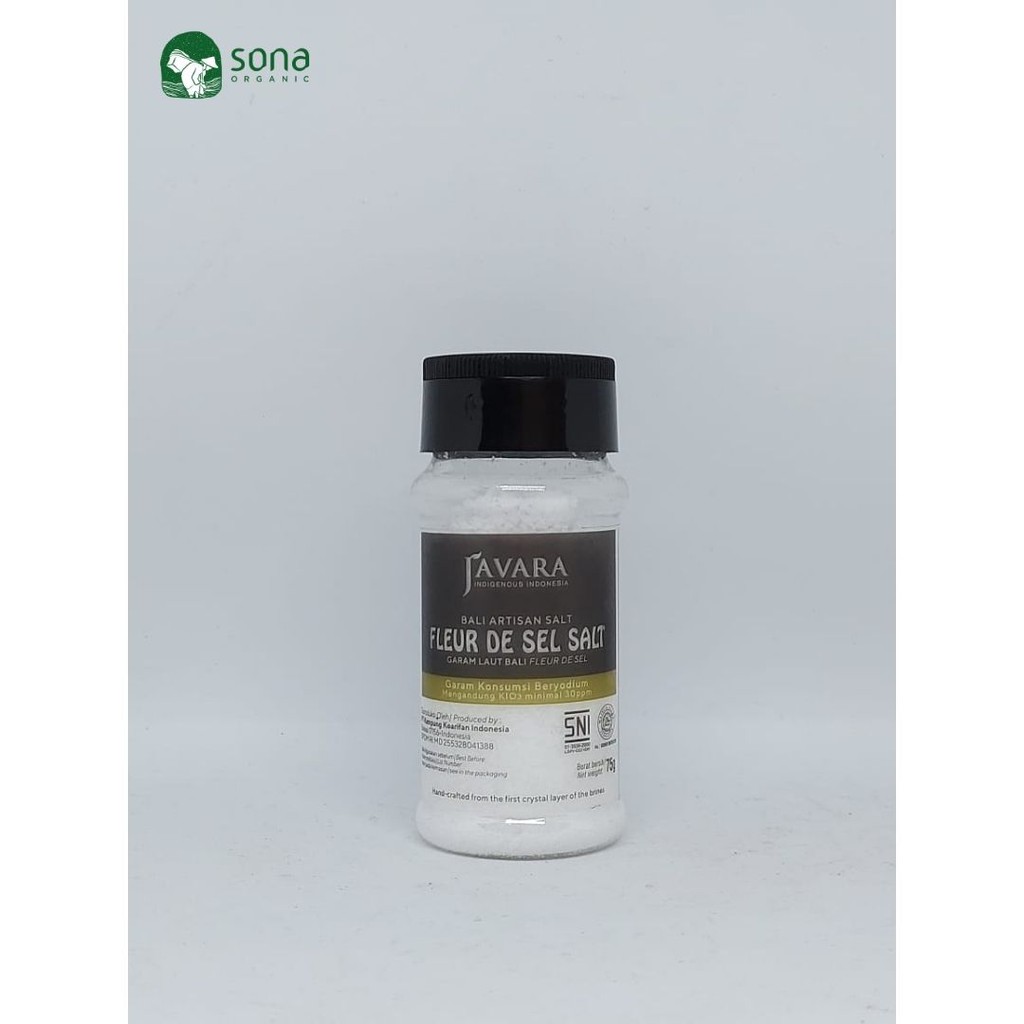 

Javara Fluer De Sel salt 75g-Pet Jar - Garam Bali - Bali Artisan Salt