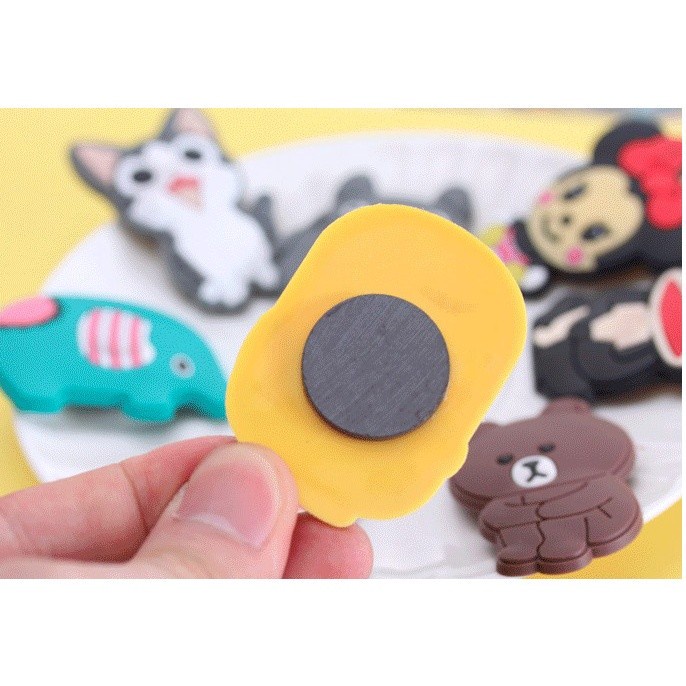 Tempelan Kulkas Karakter Pin Magnet Mini Lucu Motif Kartun