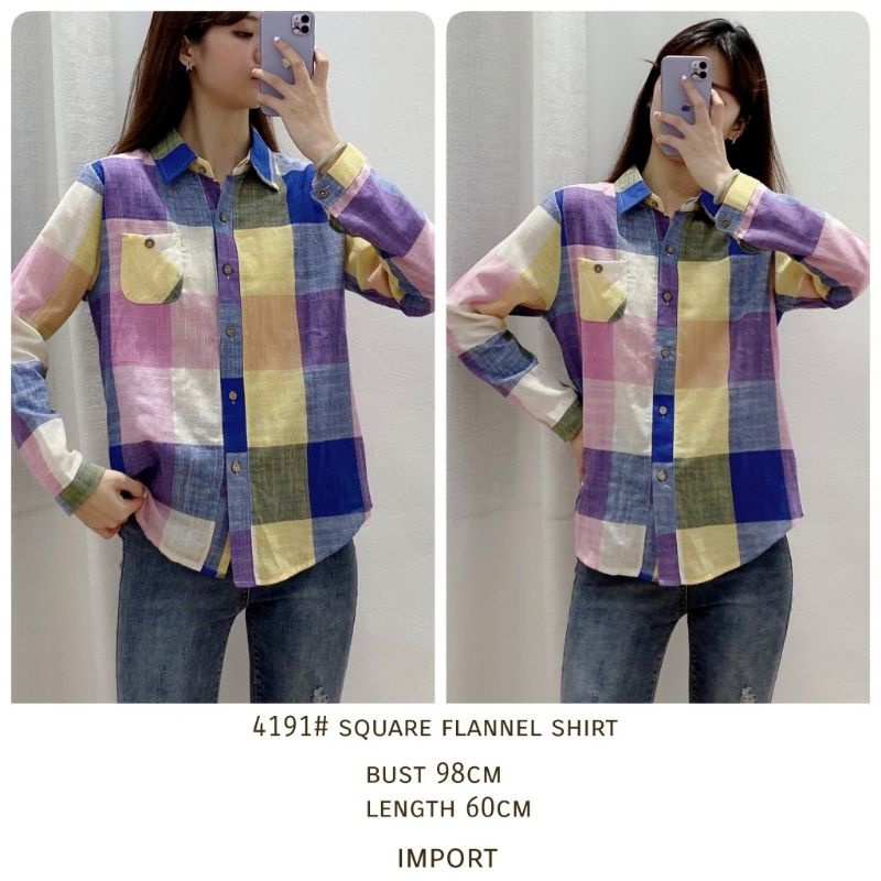 MDLV ~ 4191 Square Shirt Kemeja Premium Kemeja Import Kemeja kotak Kemeja Casual Fashion Import