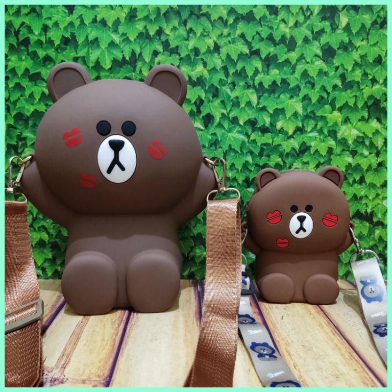 Tas Jelly Jumbo Big Size Karakter Kiss Lipstik Selempang Sling Bag Muat Hp