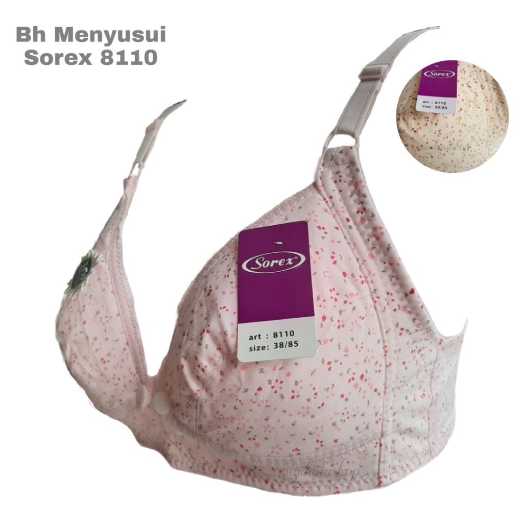 Sorex BH 8110 Menyusui Nursing Bra Simpling Full Katun Pengait Mudah Tanpa Kawat Tanpa Busa Bahan Katun