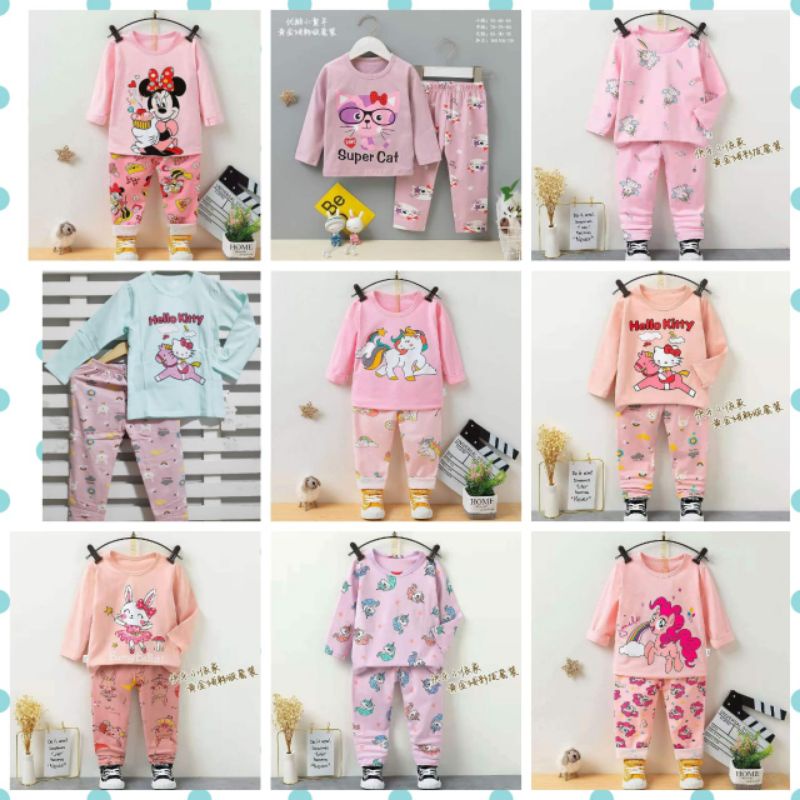 GROSIR 3PCS PIYAMA IMPORT CEWEK