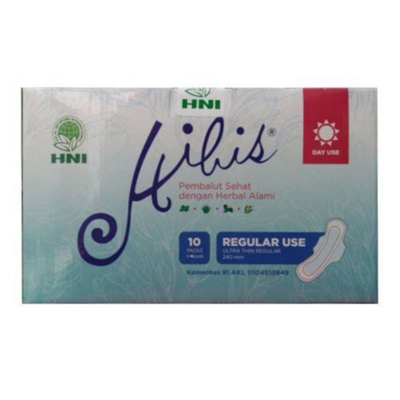 Hibis Pembalut Herbal HNI / Hibis Regular Use, Hibis day use - pembalut ternyaman dan pembalut sehat