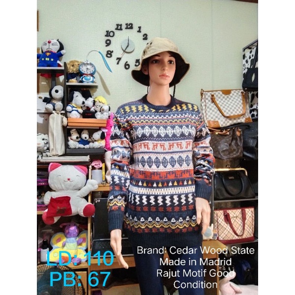 Cedar Wood State Sweater Rajut Lengan Panjang Preloved Seken