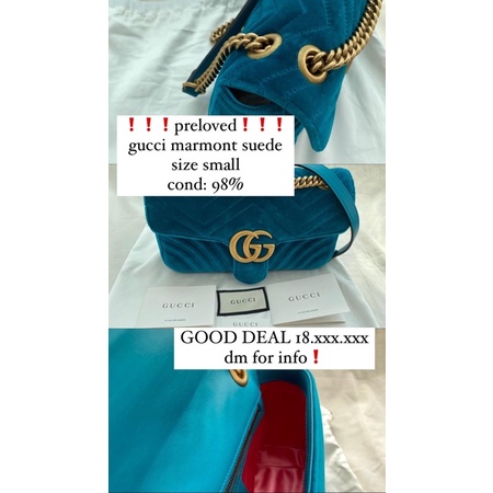 PRELOVED ORIGINAL GUCCI MARMONT SUEDE SIZE SMALL