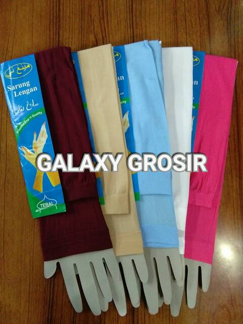 [6pcs] Manset/deker tangan polos halus mix warna harga grosir termurah