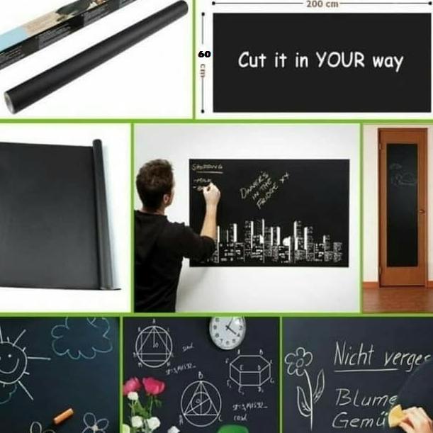 

Seller RDB76 Stiker Papan Tulis 60x200cm / Wallsticker Blackboard Whiteboard Yelo RDB