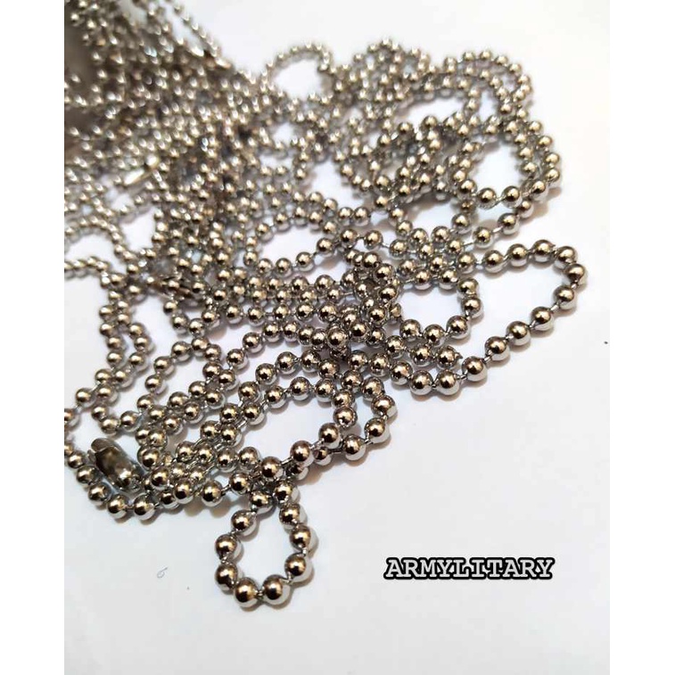 Kalung stainles biji lada 5 MM