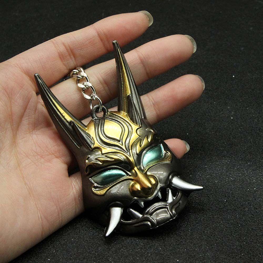 Lanfy Genshin Impact Keychain Permainan Kepribadian Kreatif Genshin Metal Kalung Liontin Cosplay Metal Key Chains